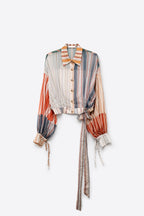 Irisé Stripe Chiffon Blouse