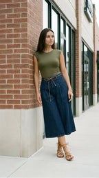 Nœud Denim Culottes