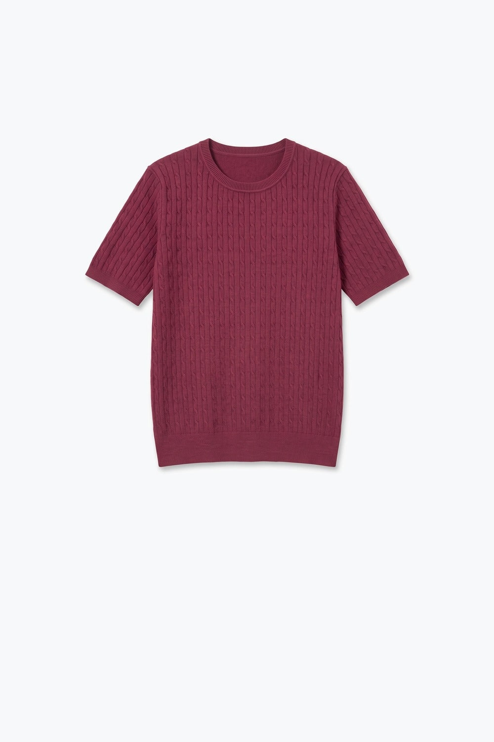 Câble Fine Knit Crew Neck