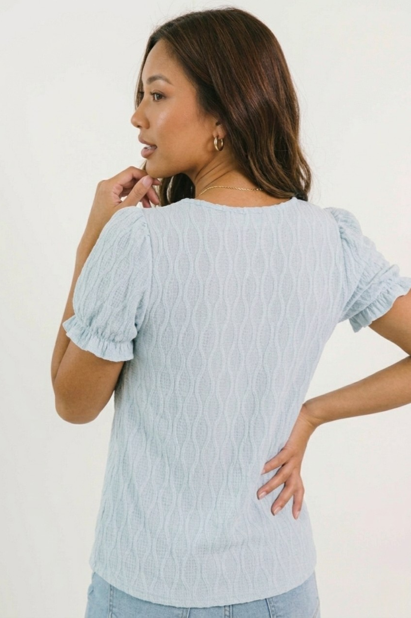 Ondine Ruffle Puff Sleeve Blouse