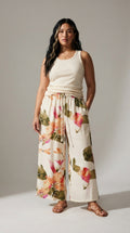 Aquarelle Floral Wide Leg Pants