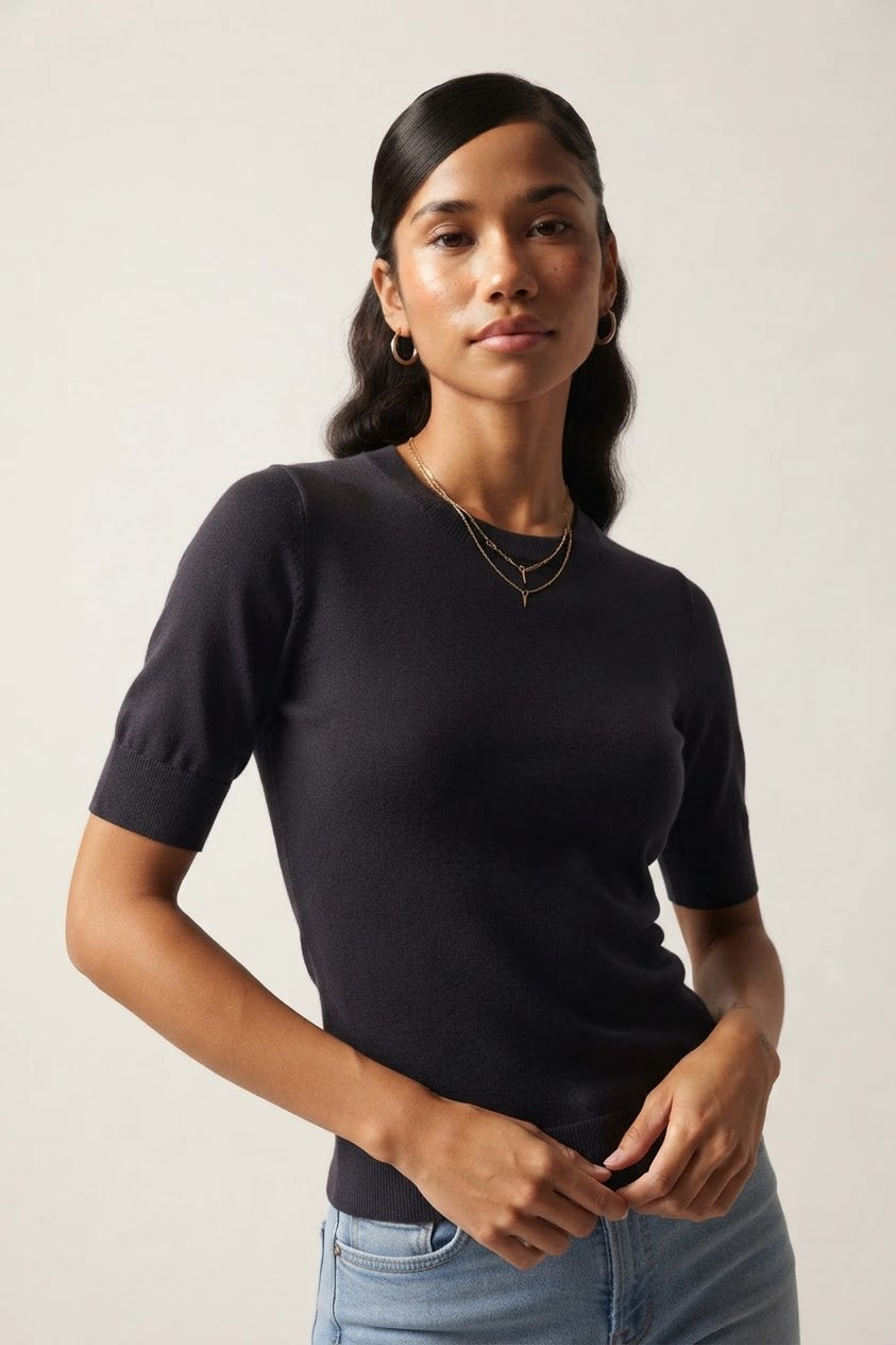 Laine Fine Knit Crew Neck