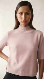 Hausse Chunky Ribbed High Collar Sweater