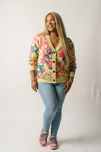 Bazart Jacquard Knit Cardigan