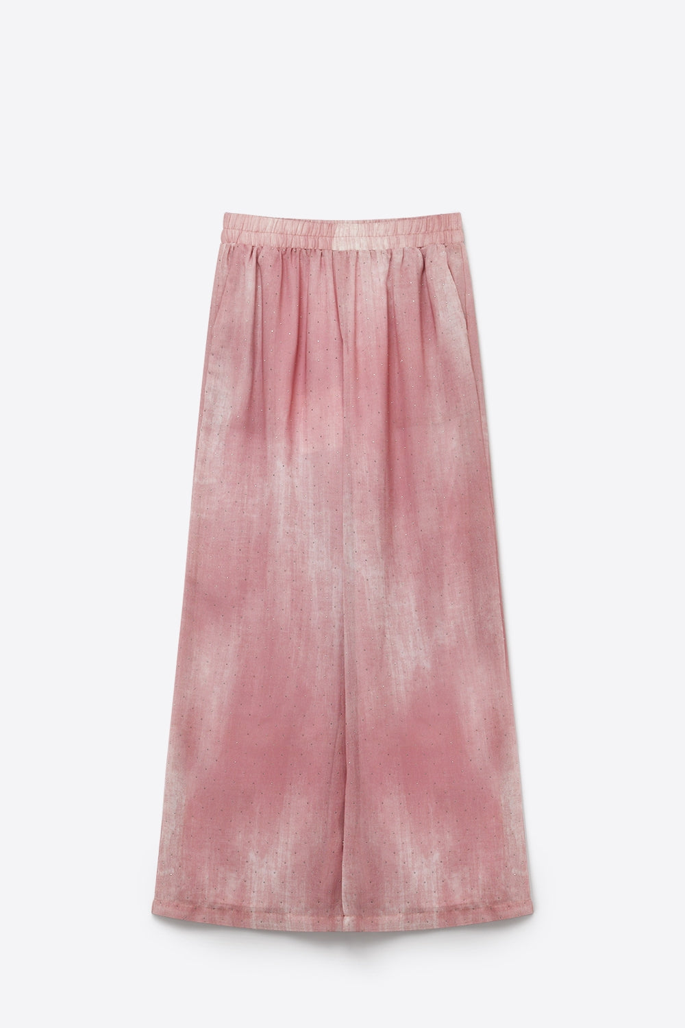 Nuée Pink Strass Wide Leg Pants