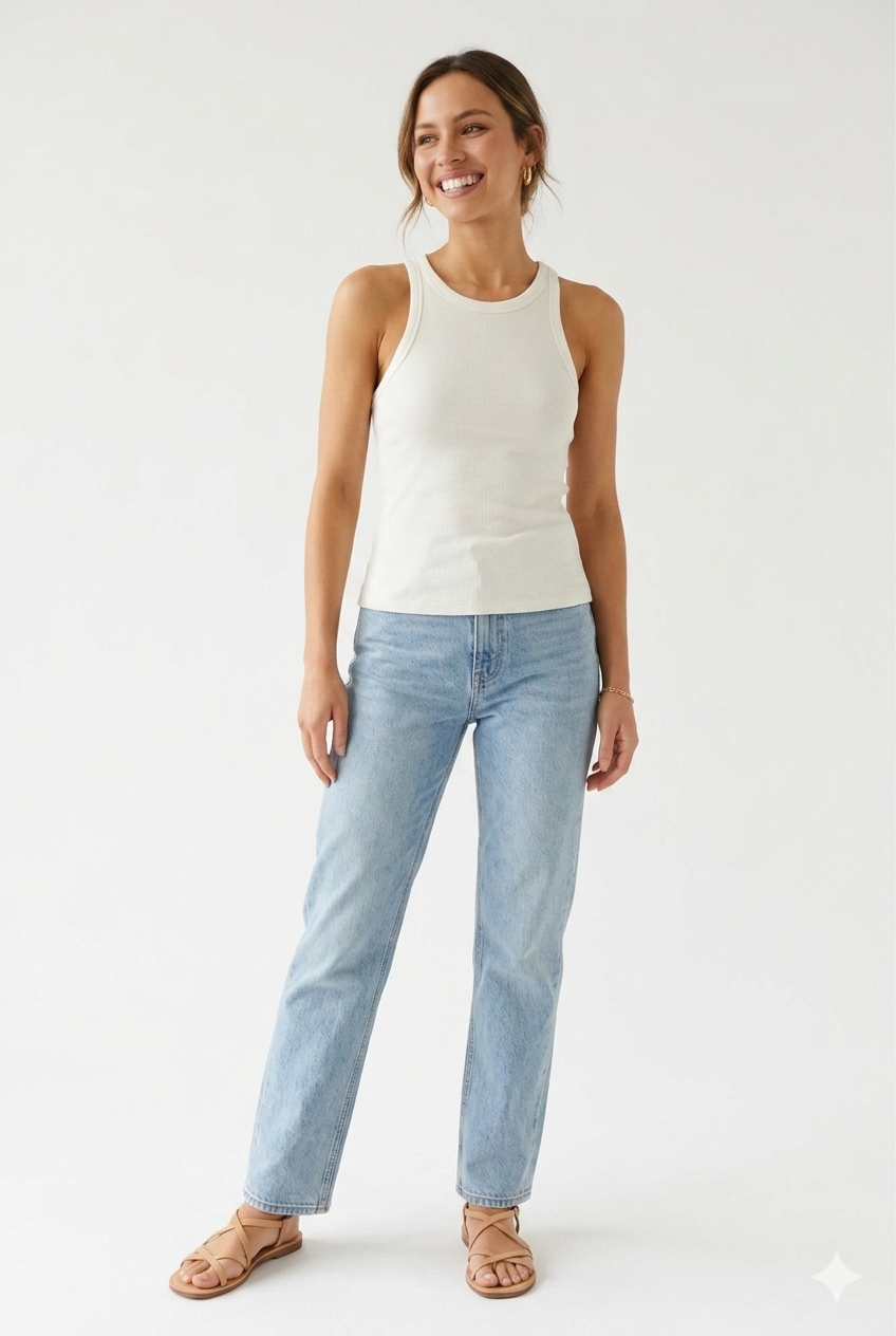 Côtelé Ribbed Racerback Tank