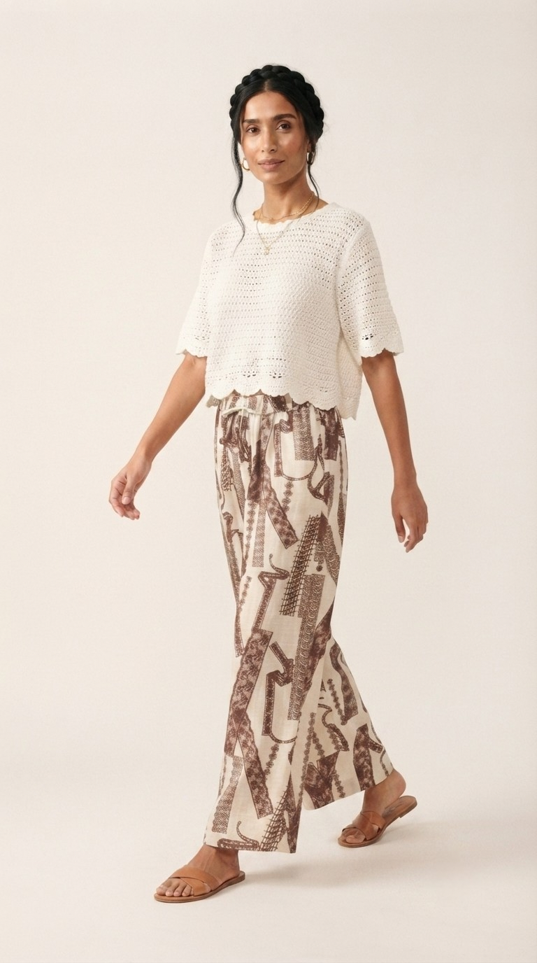 Tierra Abstract Palazzo Pants