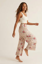Rosier Floral Wide Leg Bottoms