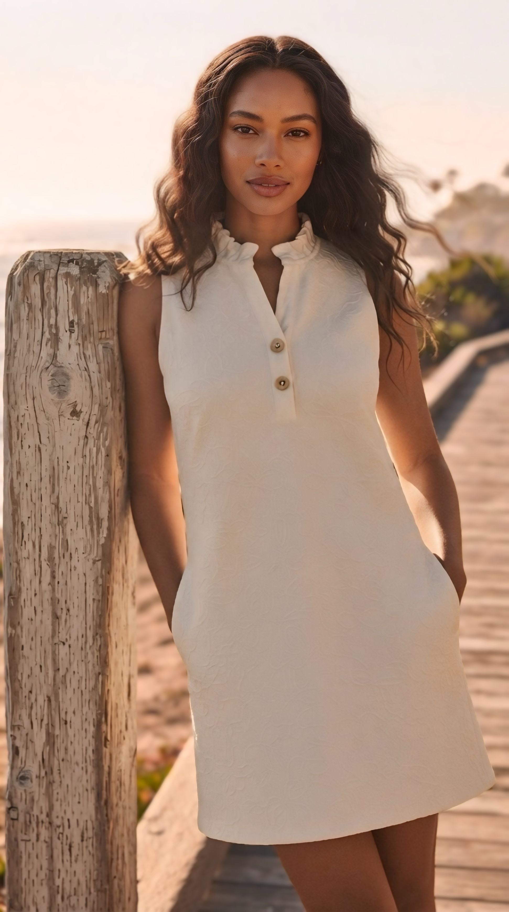 Marée Embossed Knit Dress