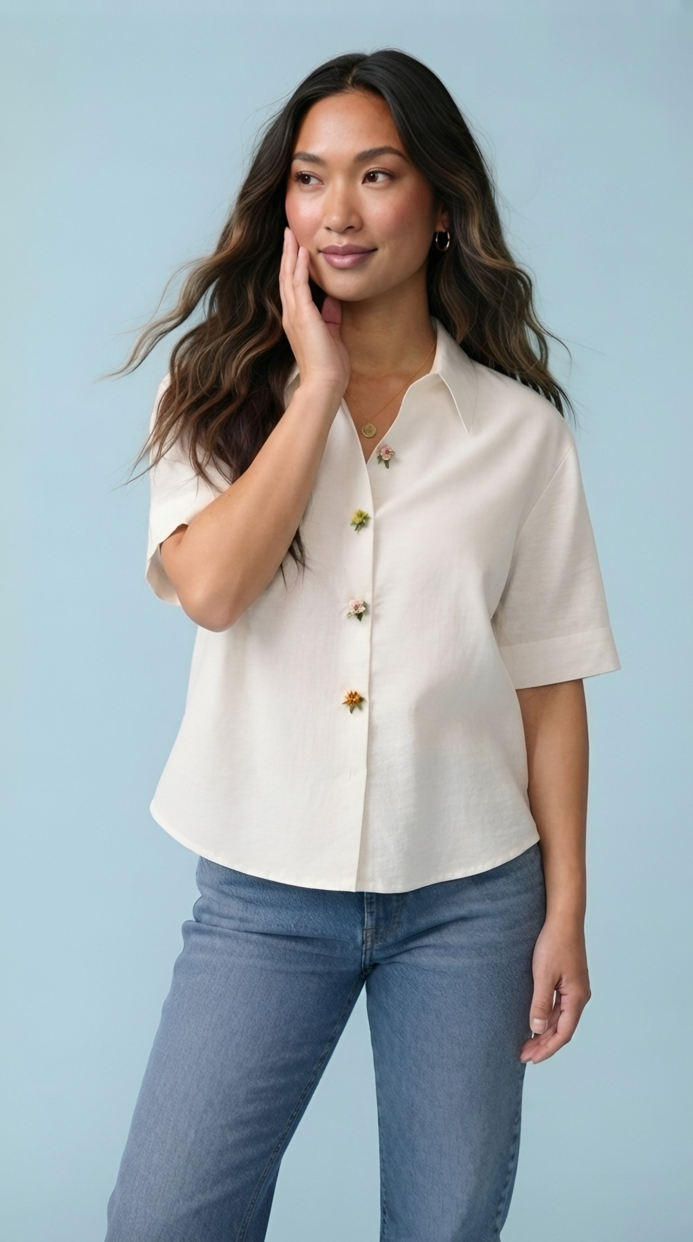 Bijou Jewel Button Shirt