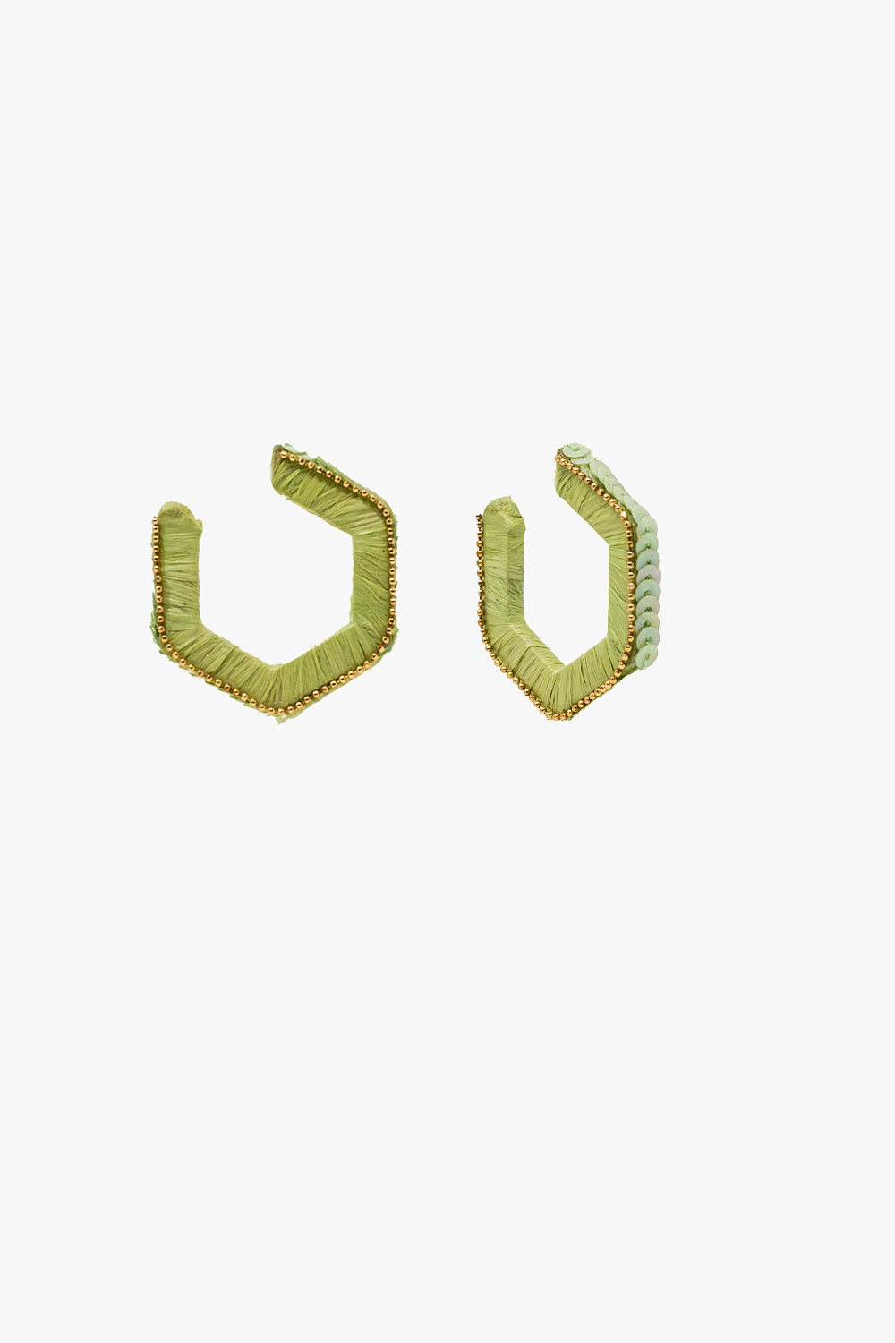 Hexagone Beaded Statement Earrings