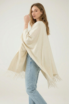 Effiloché Knit Poncho