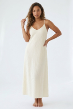 Perle Beaded Back Strap Maxi Dress