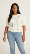 Torsade Cable Knit Puff Top
