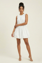 Alba Poplin Balloon Hem Dress