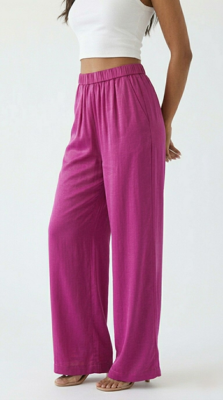 Les Éclat Satin Wide Leg Pants