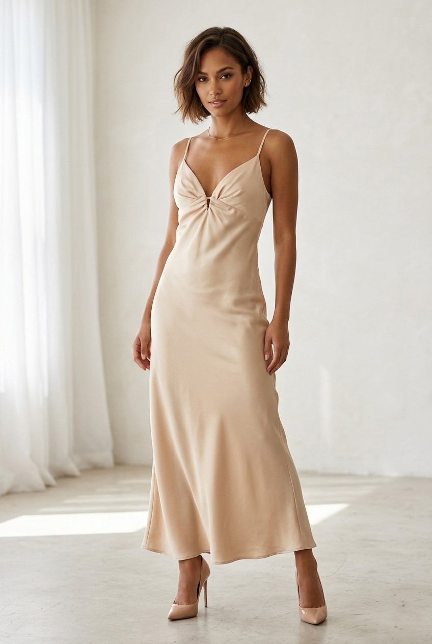 Sérénade Satin Slip Maxi Dress
