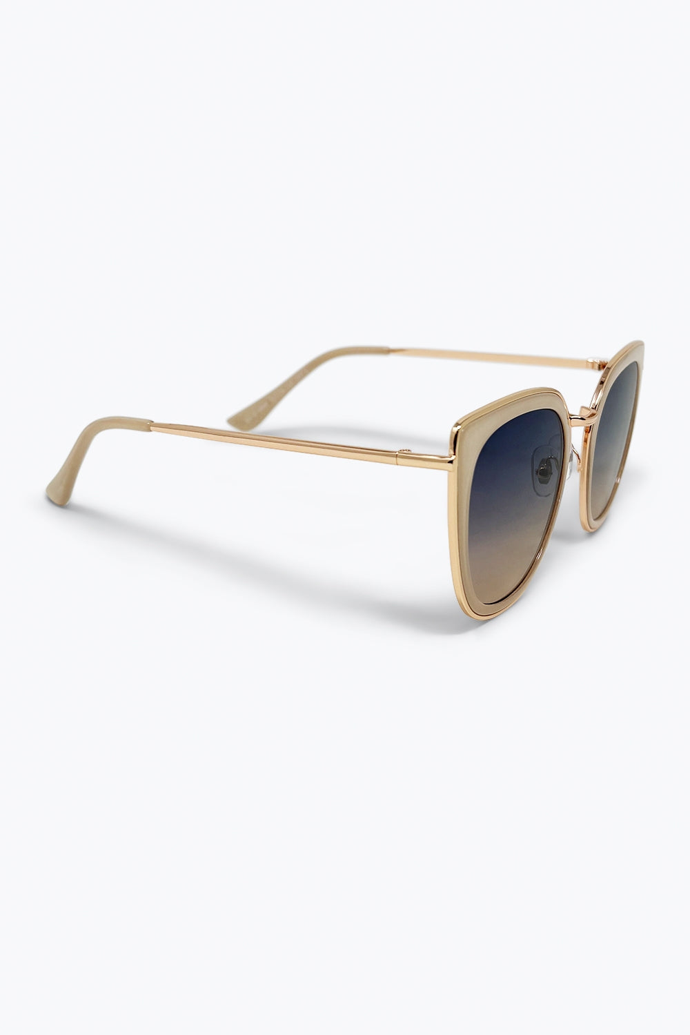 Dorée Beige Cat Eye Metal Shades