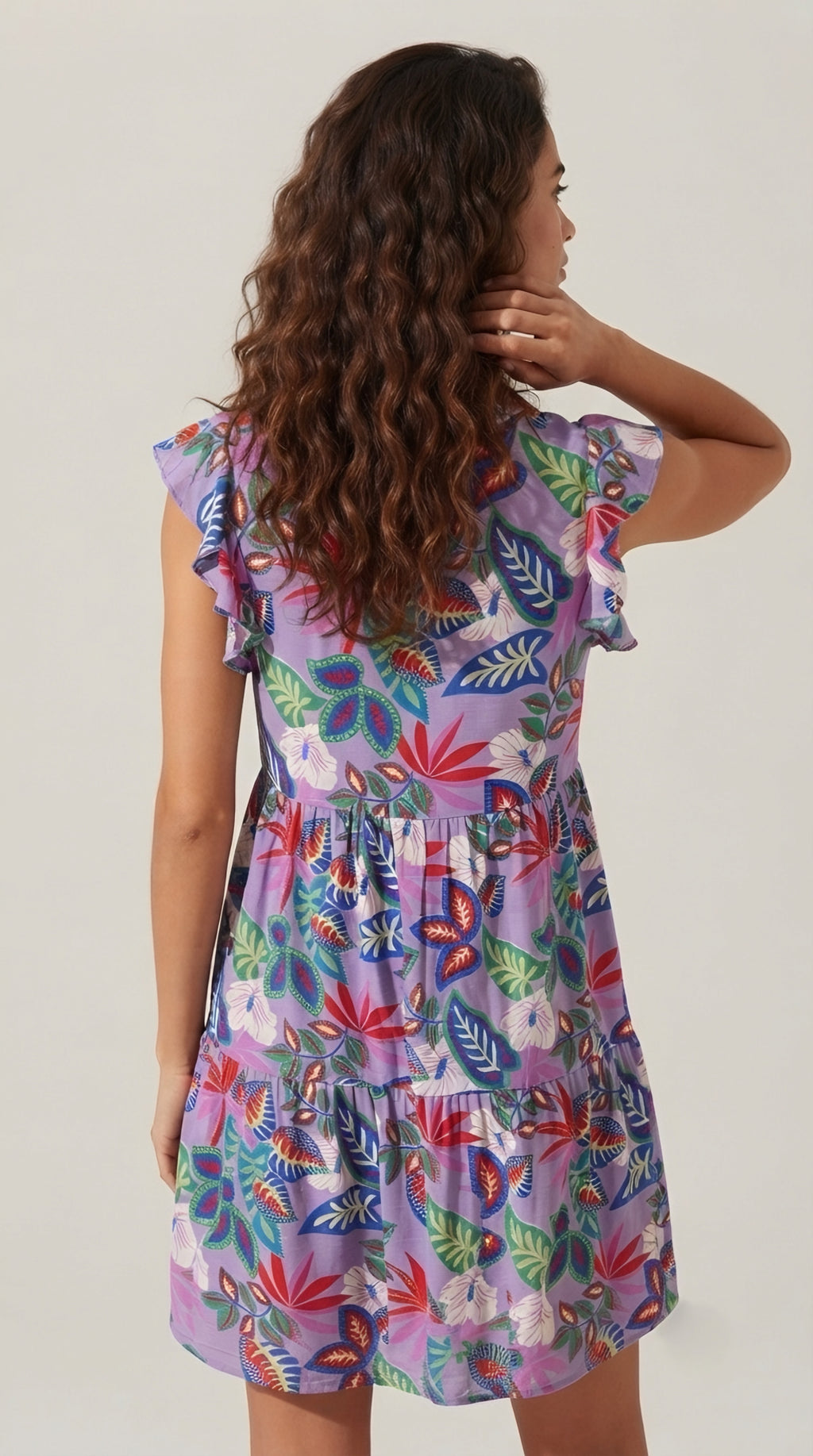 Volière Flutter Sleeve Dress