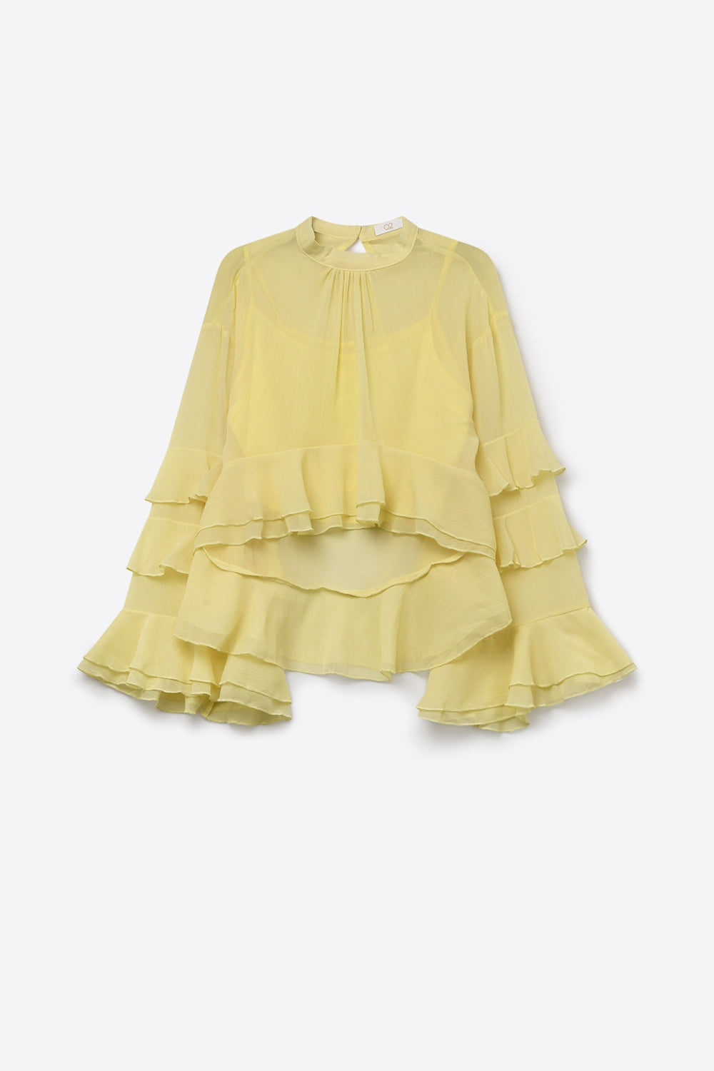 Volière Ruffle Chiffon Blouse