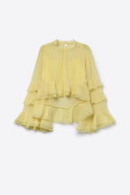 Volière Ruffle Chiffon Blouse
