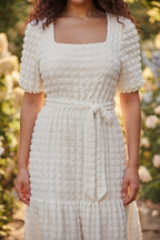 Soufflé Bubble Knit Midi Dress