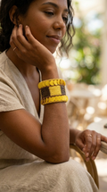 Jonc Beaded Cuff Bracelet