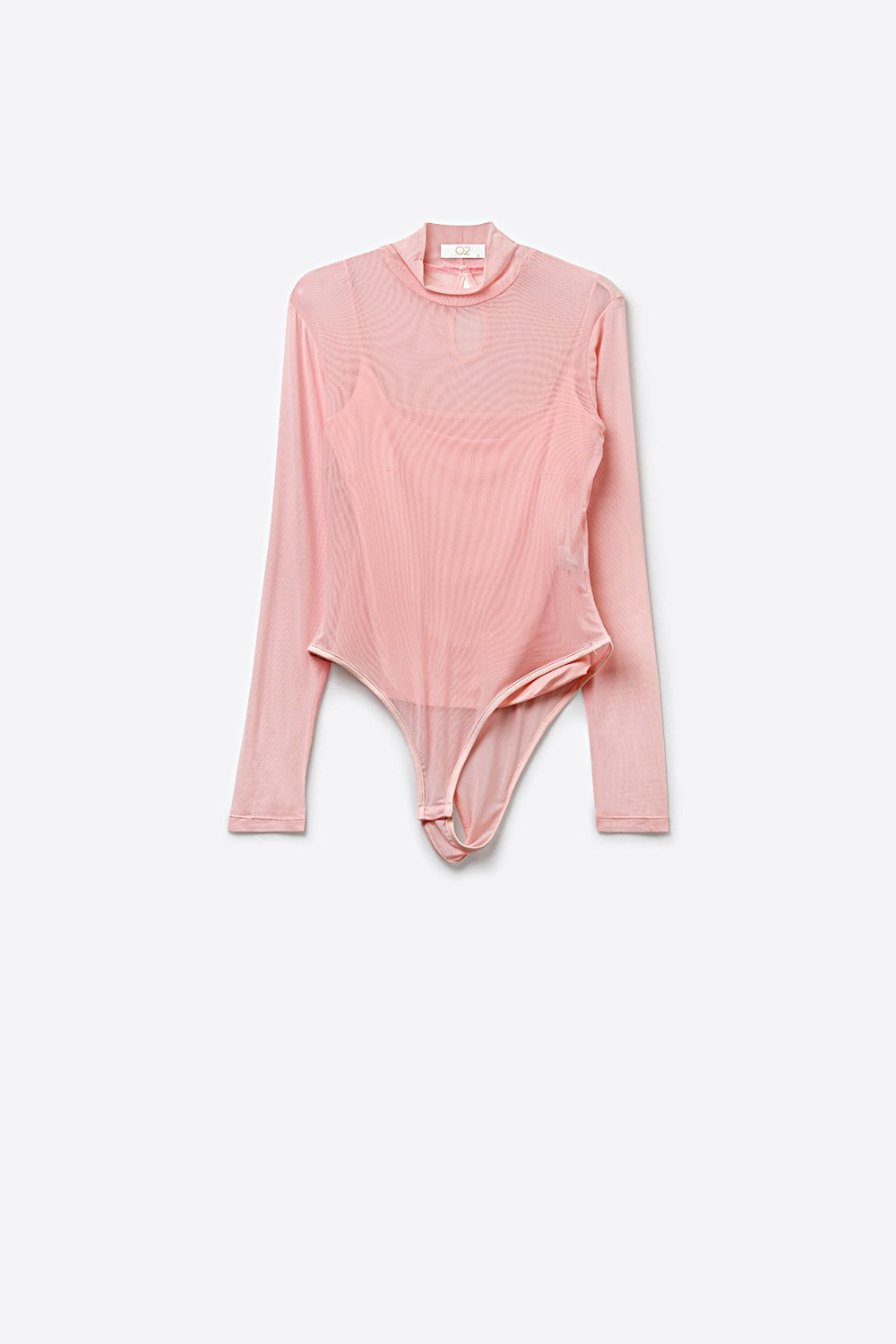 Résille Mesh Mock Neck Bodysuit