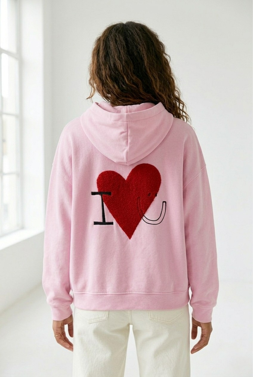 Câlin Bouclé Heart Hoodie
