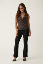 Scintilla Sequin Cowl Top