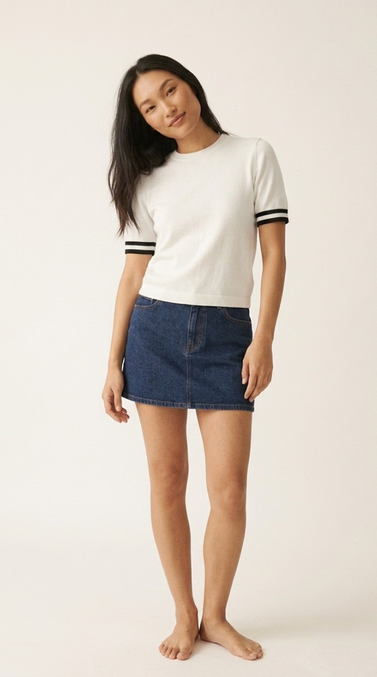 Bande Stripe Sleeve Sweater