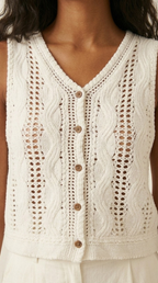 Brisa Cable Knit Vest
