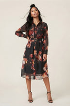 Jardin Floral Midi Shirt Dress