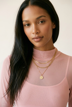 Résille Mesh Mock Neck Bodysuit
