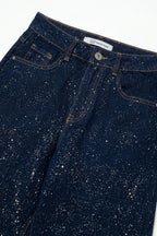 Paillette Wide Leg Glitter Jeans
