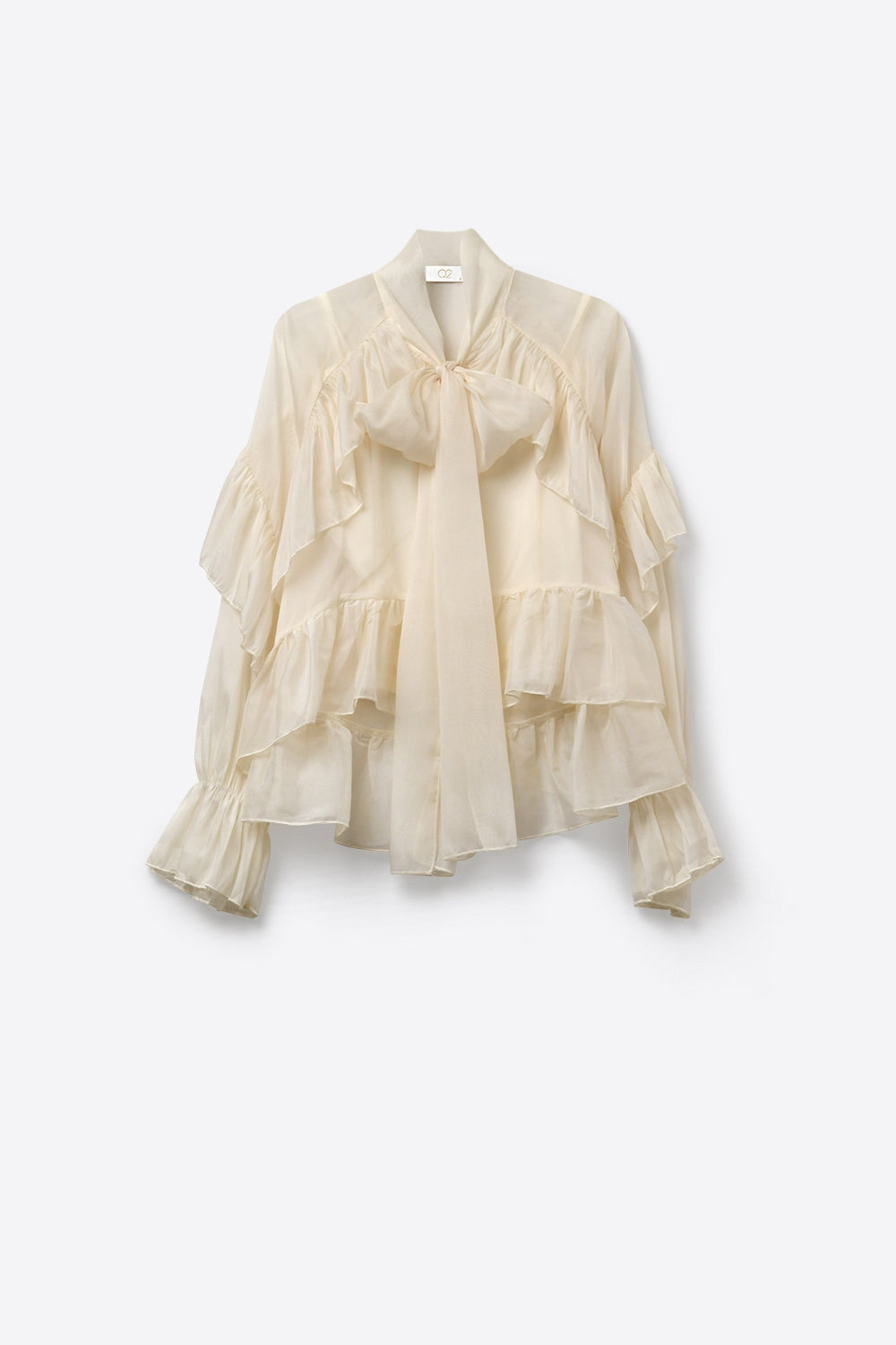 Volant Ruffled Chiffon Blouse