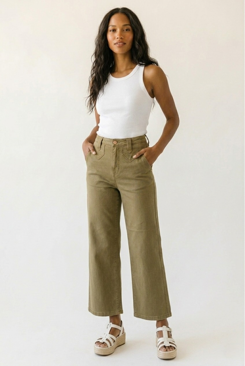 Joug Wide Leg Ankle Jeans