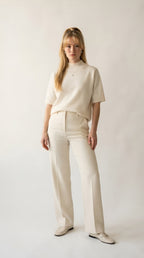 Hausse Chunky Ribbed High Collar Sweater