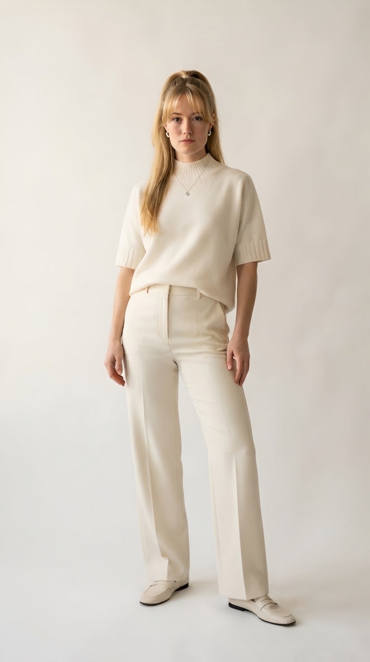 Hausse Chunky Ribbed High Collar Sweater