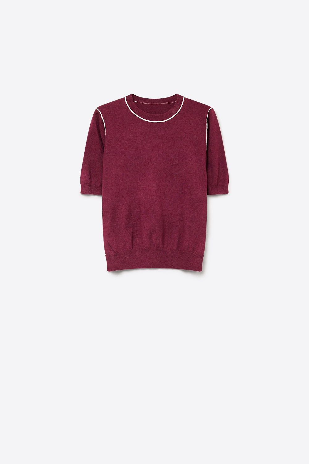 Nervuré Cap Sleeve Knit Sweater