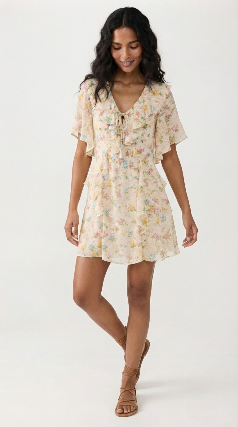 Paysage Boho Chiffon Dress