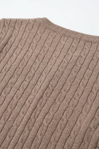 Câble Fine Knit Crew Neck