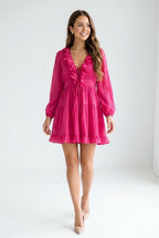 Framboise Ruffle Chiffon Mini Dress