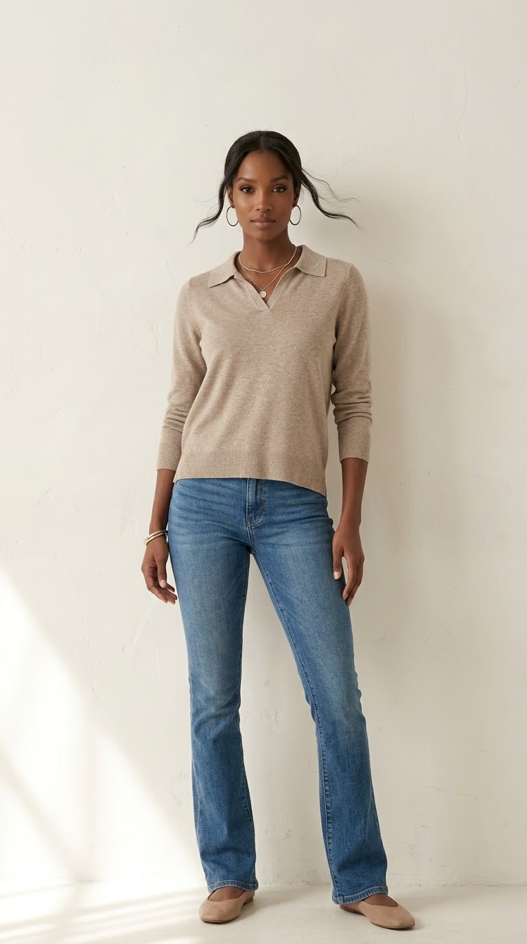 Liseré Polo Knit Sweater