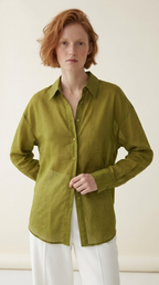 Diaphane Sheer Button-Down Shirt