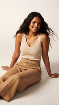 Bordure Contrast Hem Tank