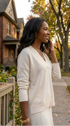 Solstice V-Neck Knit Jumper