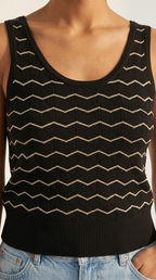 Lucent Metallic Knit Tank