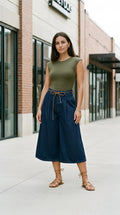 Nœud Denim Culottes
