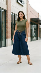 Nœud Denim Culottes